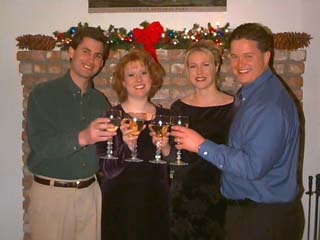 The four of us with the y2k glasses